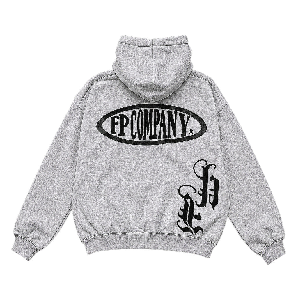 Hoodie zipper gray Fp